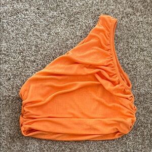 Orange One-Shoulder Top